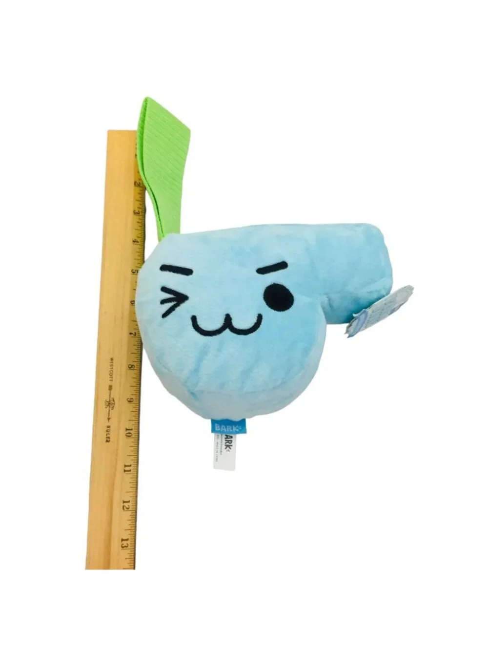 BARK TEAM BARK Light Blue Plush Game On Whistle Disc Squeaker Crinkle